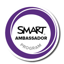SMART Ambassador Program logo in purple with a circular design.