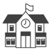 An icon that represents a school district.