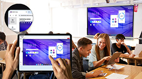 Tablet showing SMART Mirror controlling the SMART Board