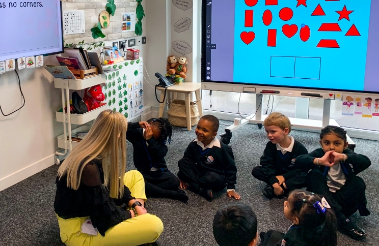 Kids learning in the classroom