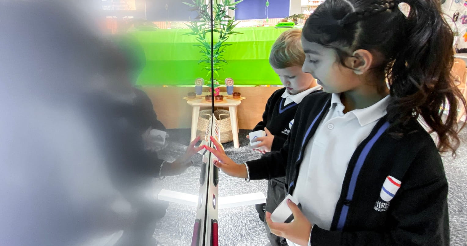 Students doing hands on work