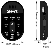 Width: 1 7/8" (4.8 cm); Height: 3 5/16" (8.4 cm); Depth: 5/8" (1.6 cm)