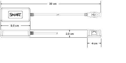 Length: 13" (33 cm); Width: 1 5/8" (4 cm); Depth: 7/8" (2.3 cm)