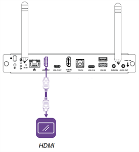 HDMI-Ausgangsanschluss am Anschlussfeld