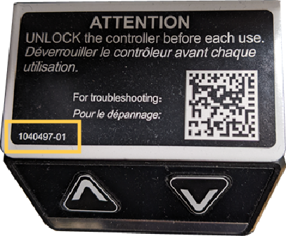 Postion of where the product label is located on the display