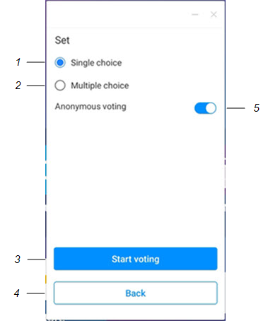 Labels identifying the Quick Pole widget's different interface elements