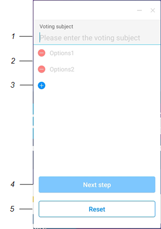 Labels identifying the Quick Pole widget's different interface elements