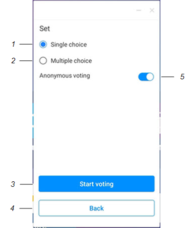 Etiquetas que identifican los diferentes elementos de la interfaz del widget Quick Pole
