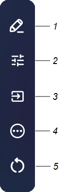 Commandes du menu latéral