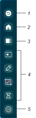 Commandes de la barre d'outils latérale