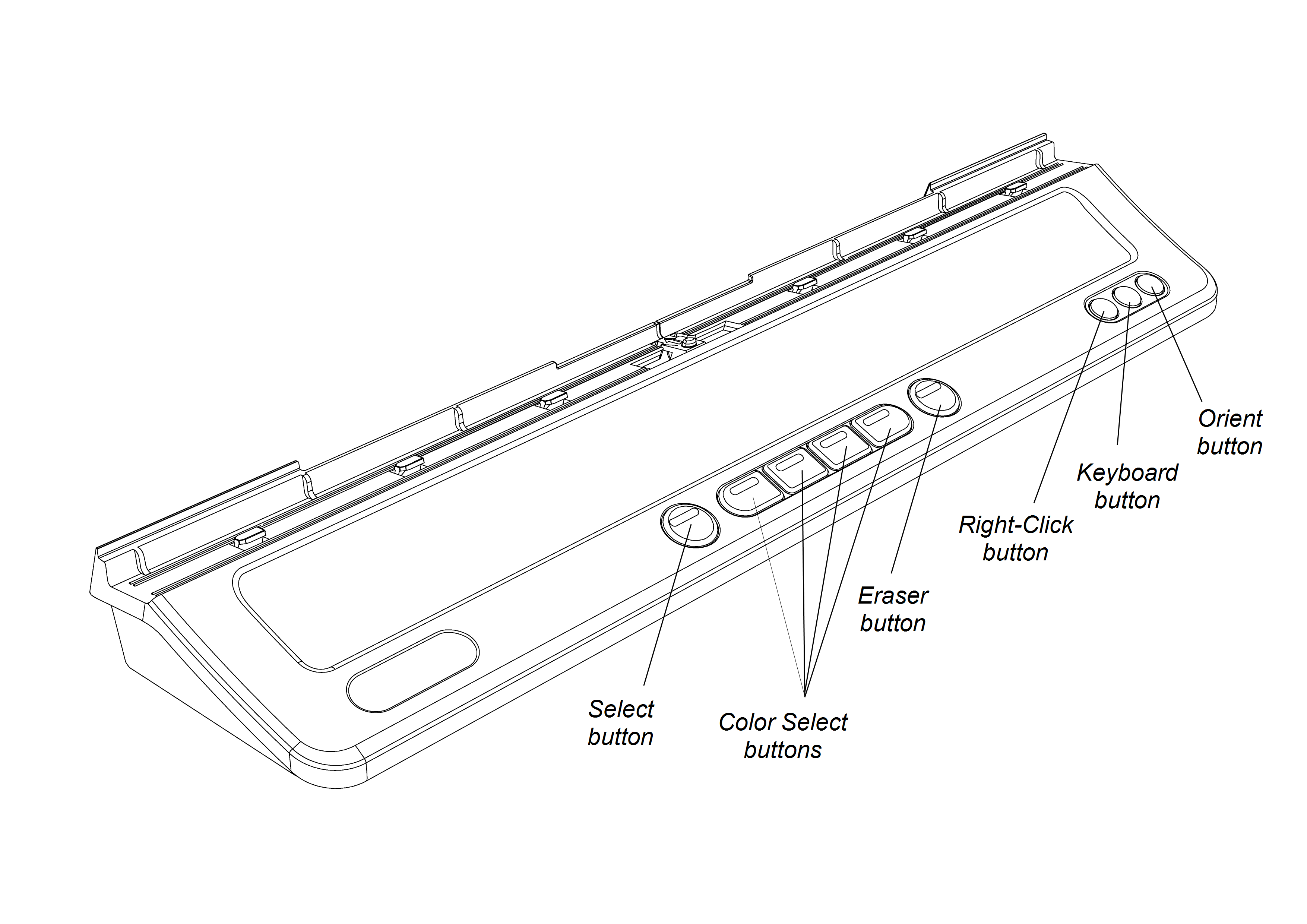 SMART Board M600 series interactive whiteboard pen tray buttons