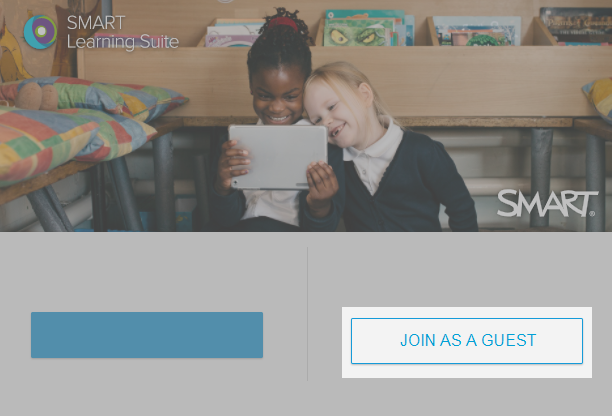 Example of selecting the join as guest option