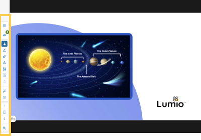 An image of a lesson opened in Delivery mode.